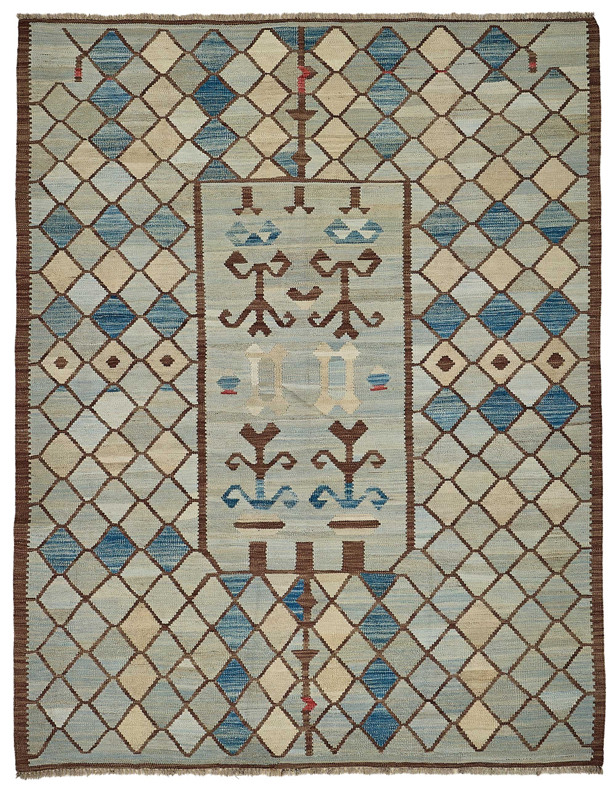 5x7 Contemporary Wool Kilim Rug - 51673