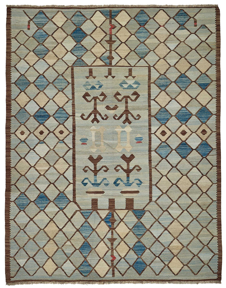 5x7 Contemporary Wool Kilim Rug - 51673