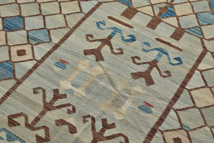 5x7 Contemporary Wool Kilim Rug - 51673