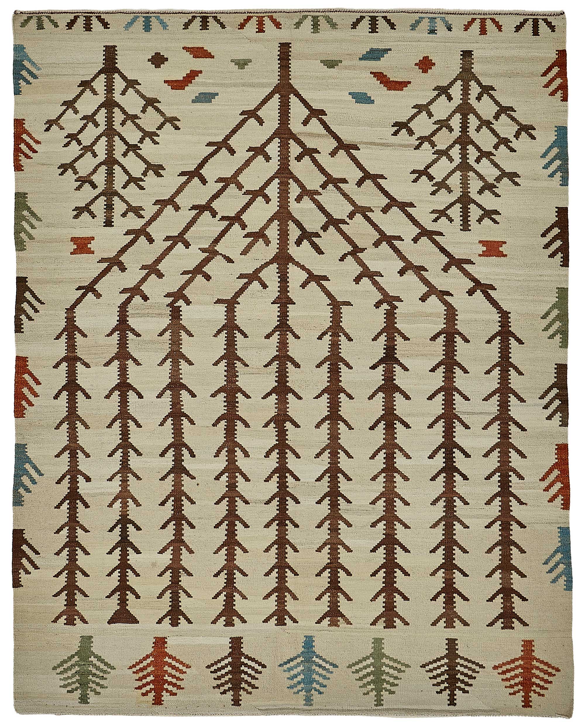 5x7 Contemporary Wool Kilim Rug - 51674
