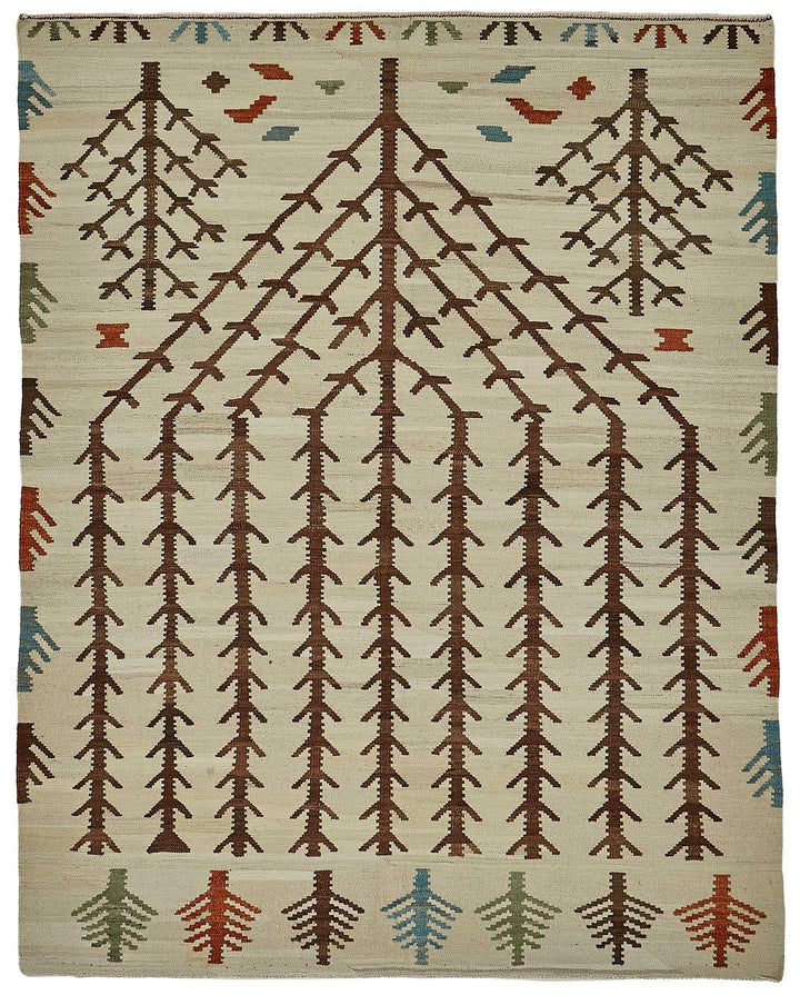 5x7 Contemporary Wool Kilim Rug - 51674