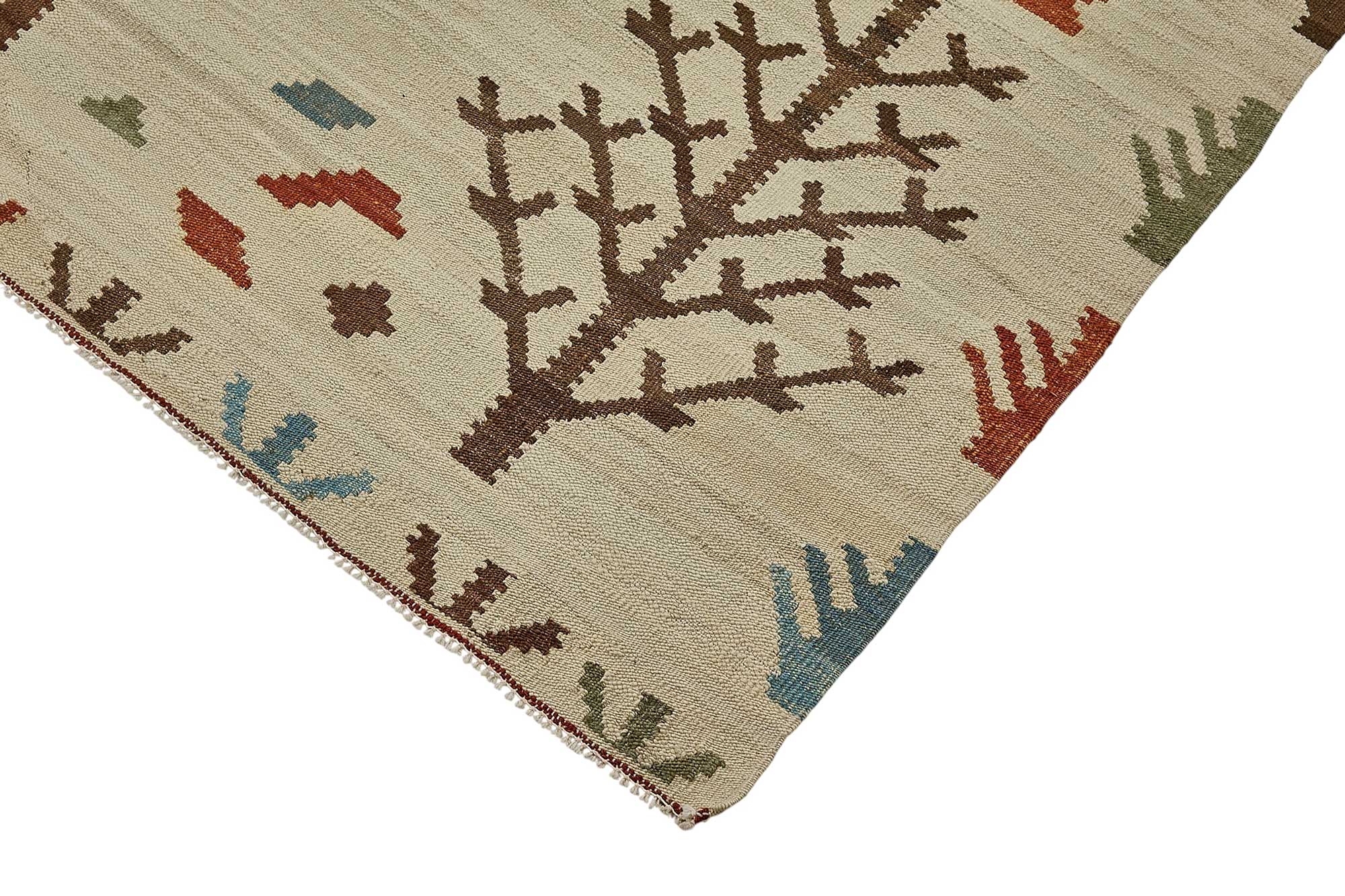 5x7 Contemporary Wool Kilim Rug - 51674