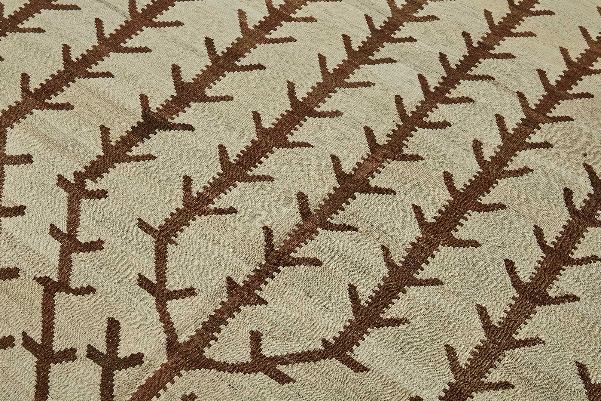 5x7 Contemporary Wool Kilim Rug - 51674