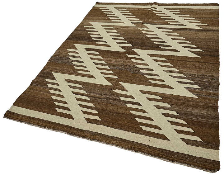 5x7 Contemporary Wool Kilim Rug - 51675