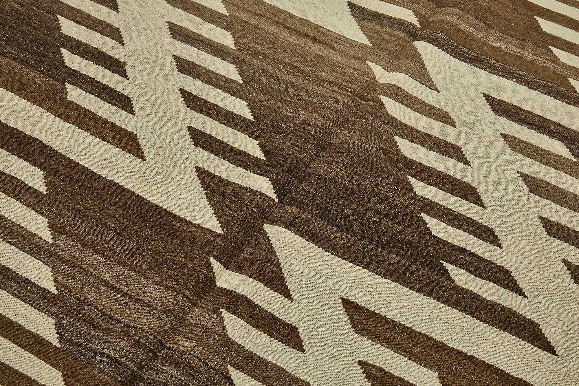 5x7 Contemporary Wool Kilim Rug - 51675