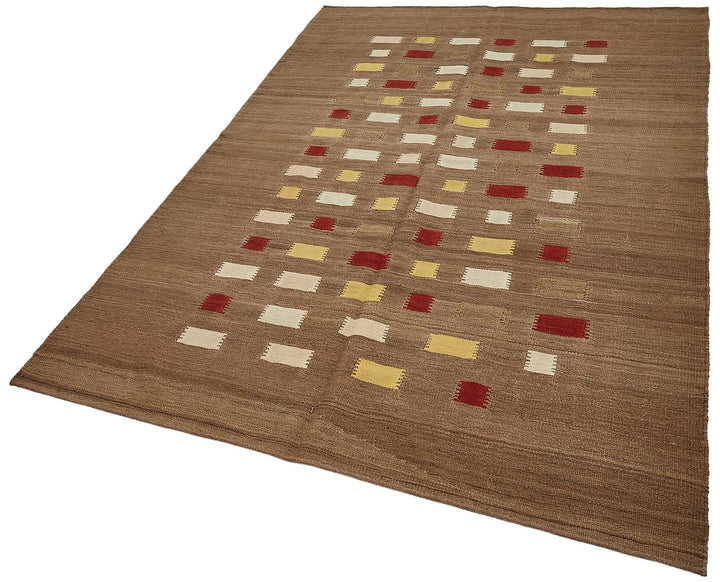 5x8 Contemporary Wool Kilim Rug - 51679