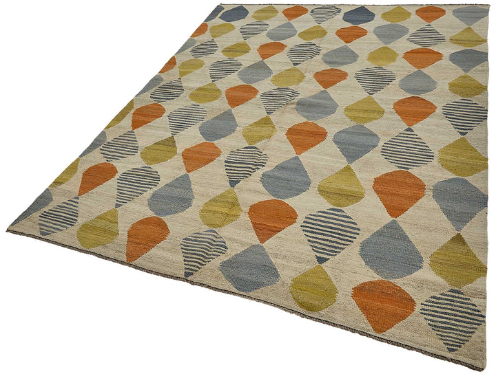 6x8 Contemporary Wool Kilim Rug - 51680
