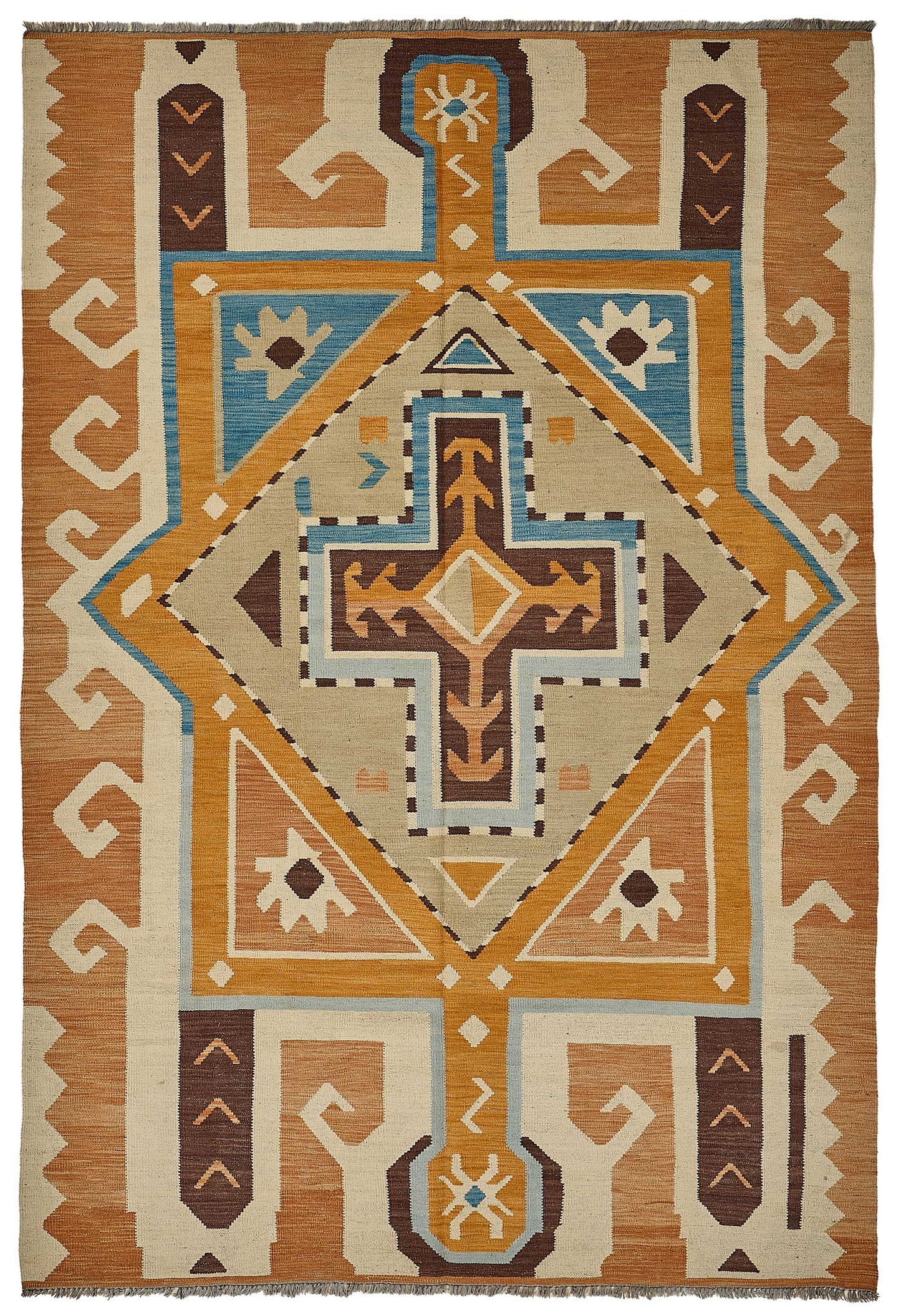 6x9 Contemporary Wool Kilim Rug - 51682