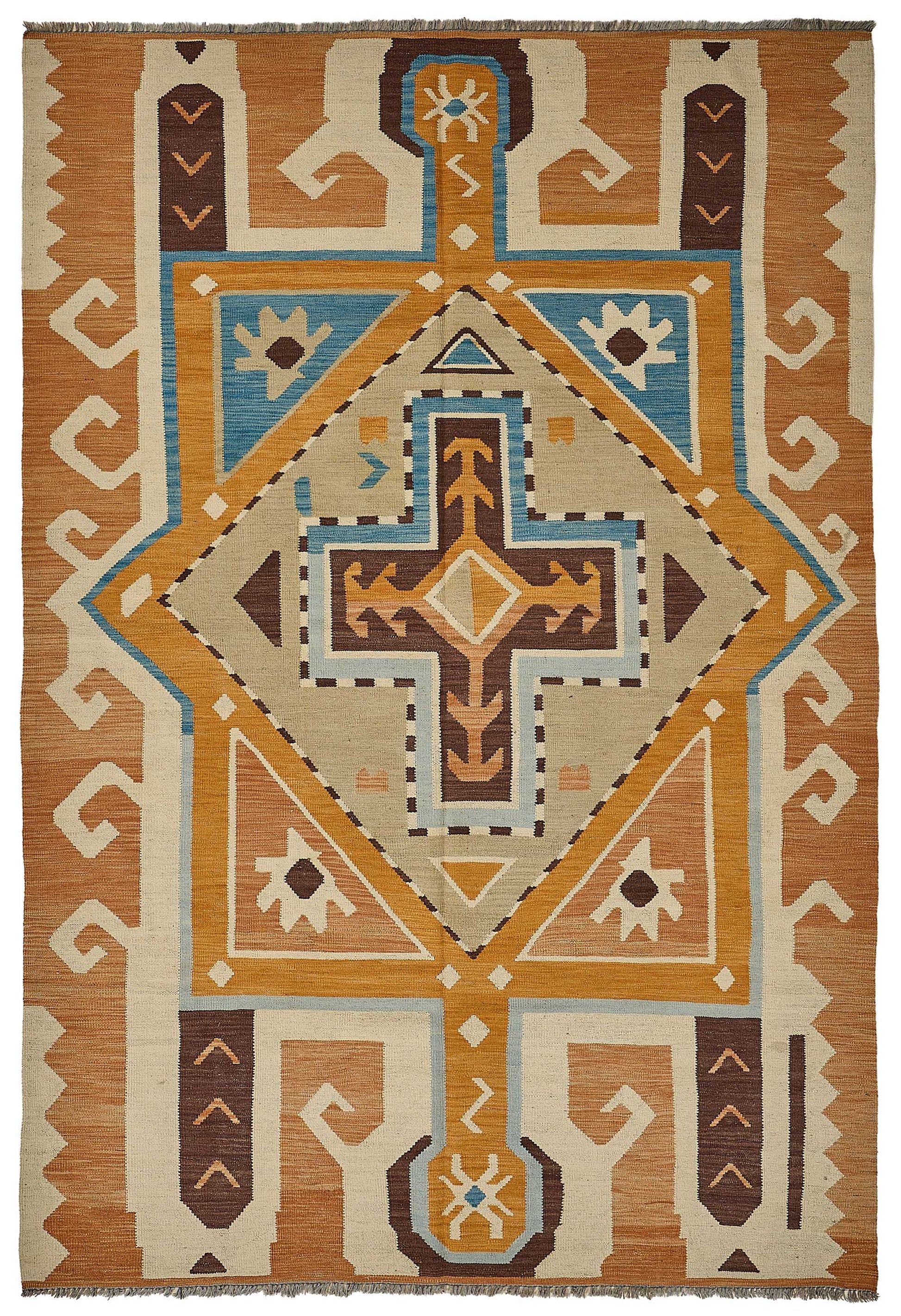 6x9 Contemporary Wool Kilim Rug - 51682