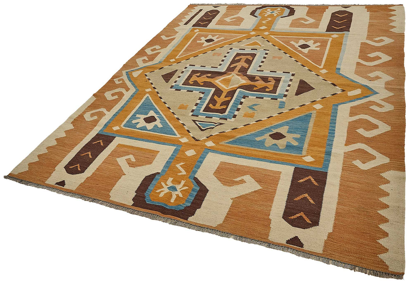 6x9 Contemporary Wool Kilim Rug - 51682