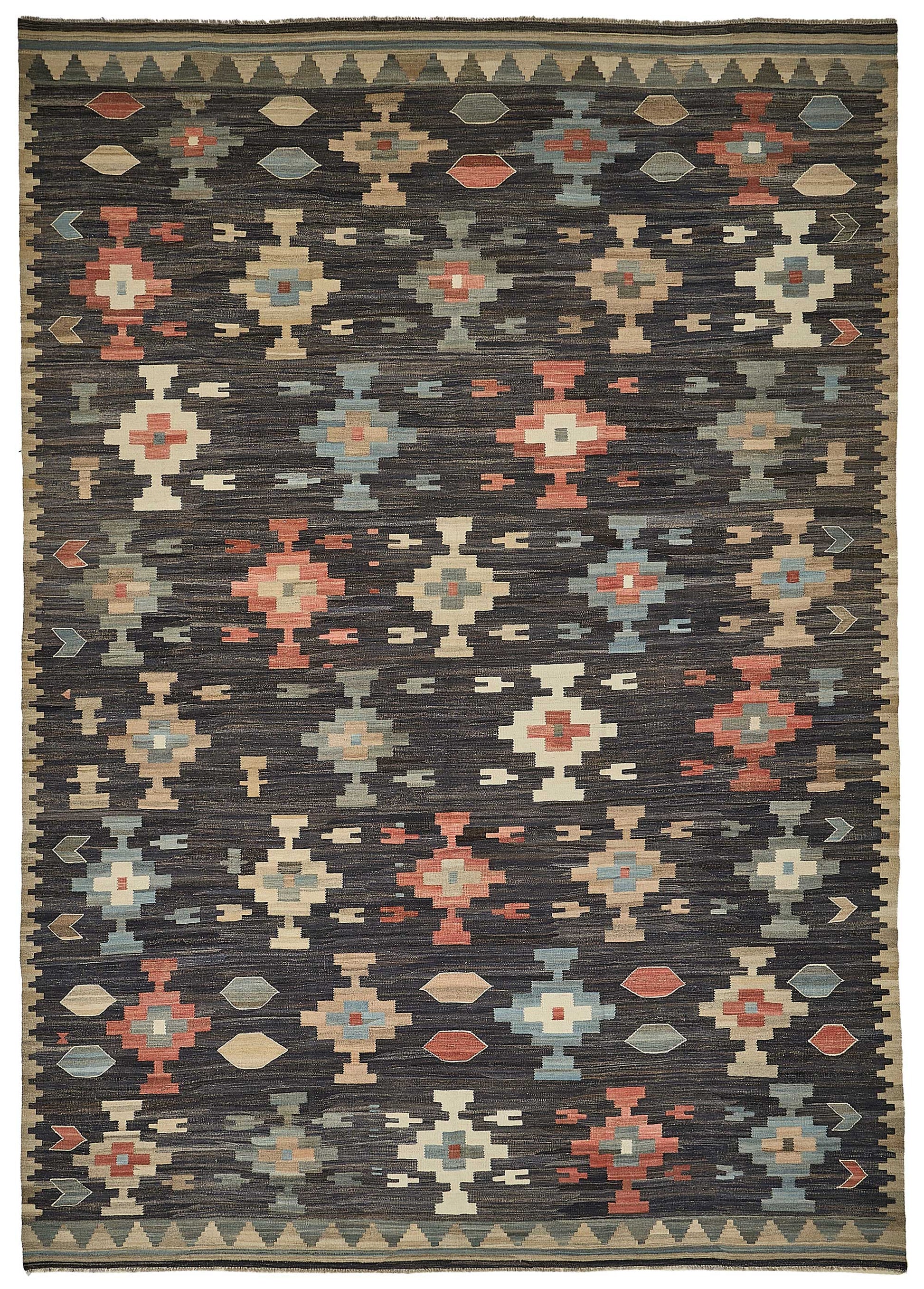 10x14 Contemporary Wool Kilim Rug - 51683