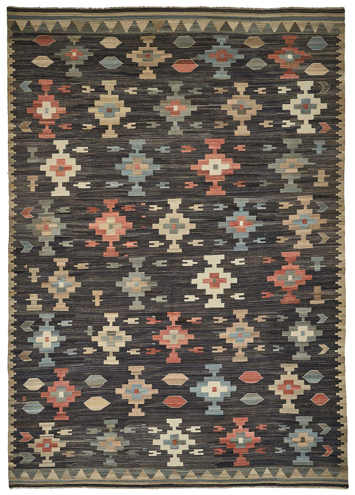 10x14 Contemporary Wool Kilim Rug - 51683