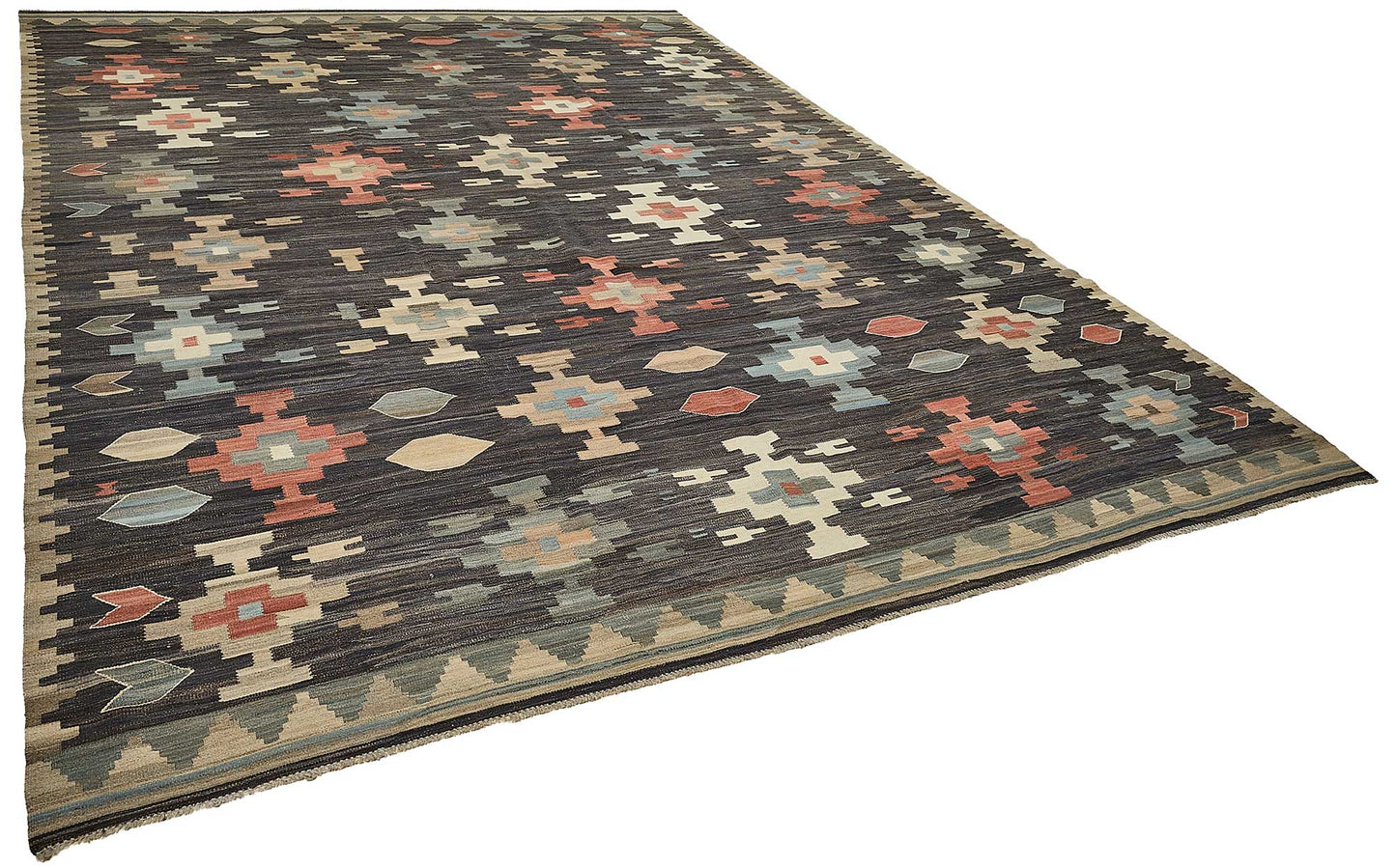 10x14 Contemporary Wool Kilim Rug - 51683