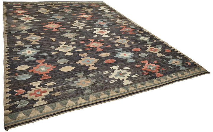 10x14 Contemporary Wool Kilim Rug - 51683