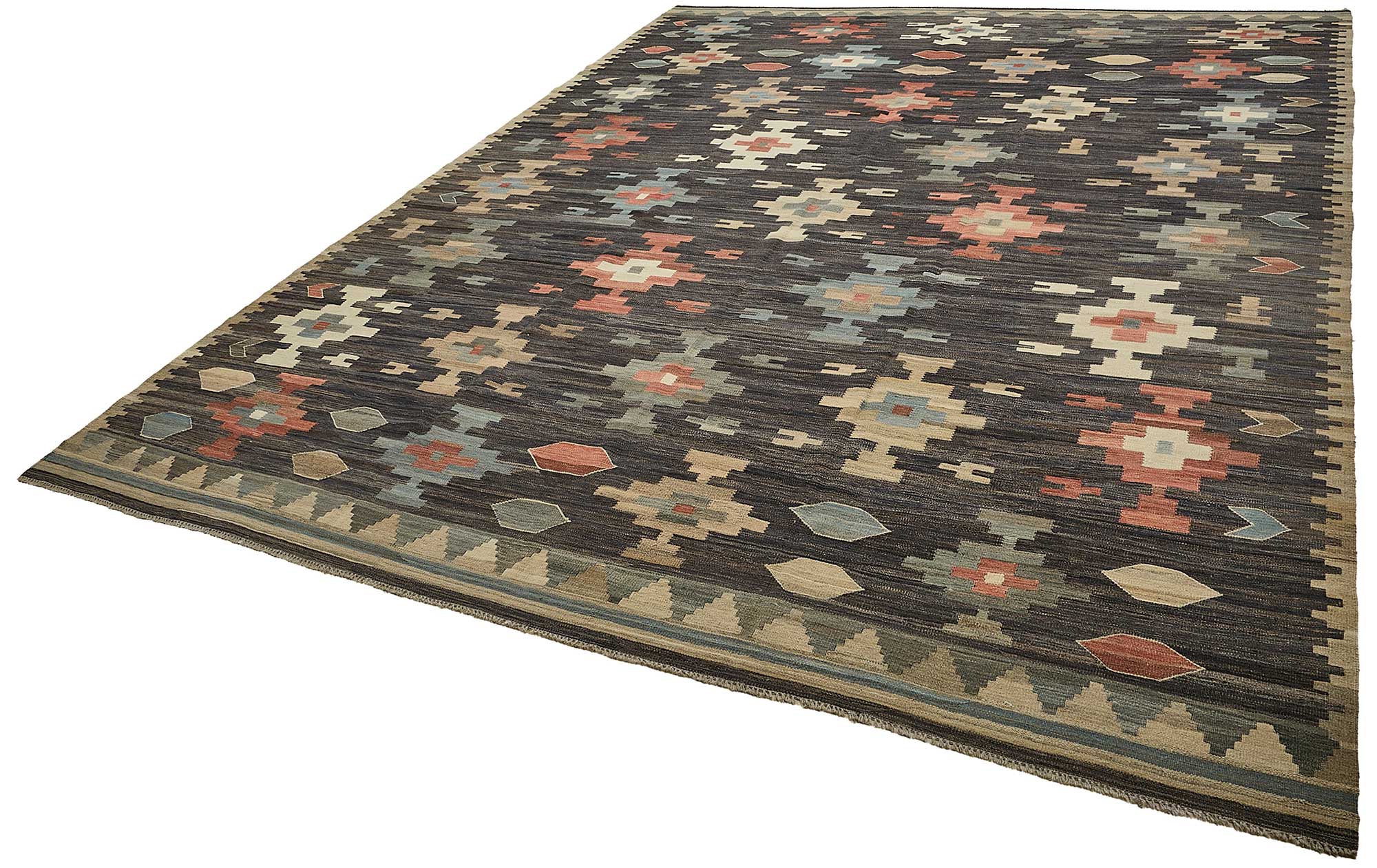 10x14 Contemporary Wool Kilim Rug - 51683