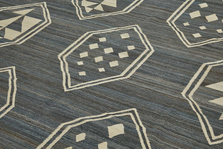 10x14 Contemporary Wool Kilim Rug - 51684