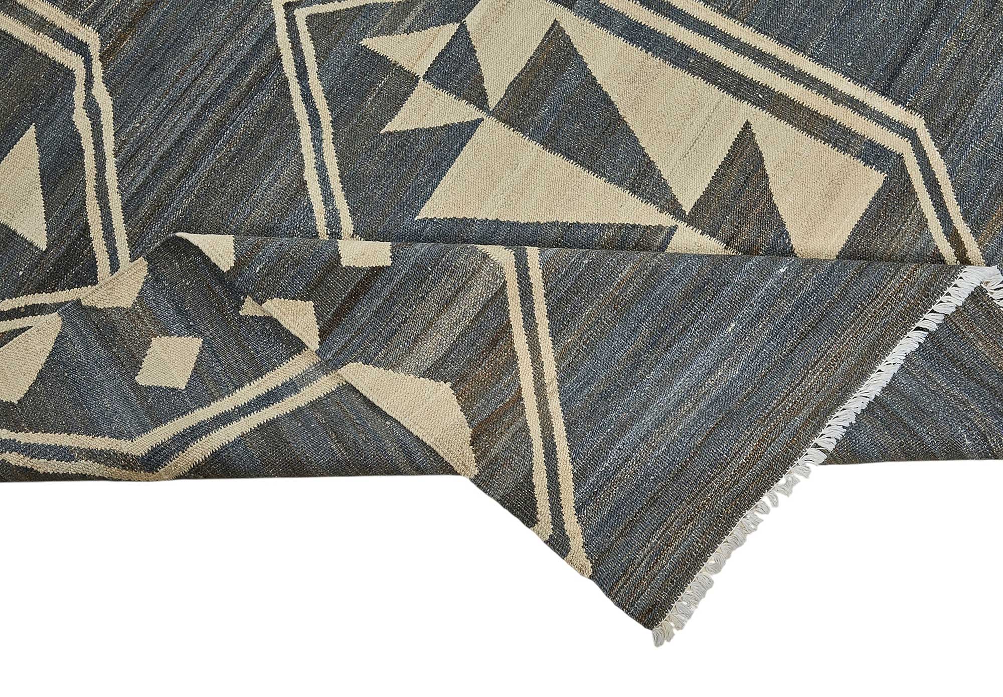 10x14 Contemporary Wool Kilim Rug - 51684
