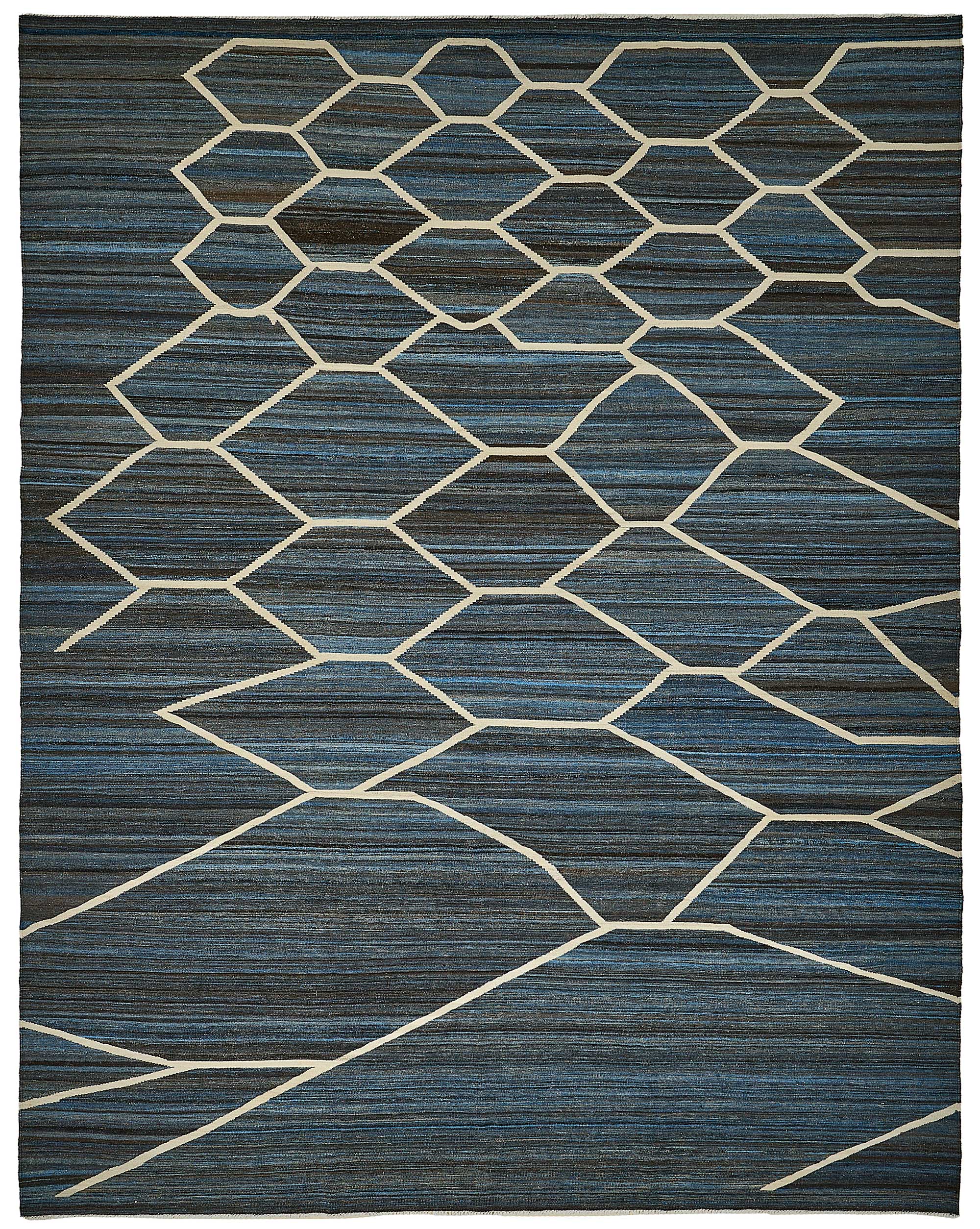 11x13 Contemporary Wool Kilim Rug - 51685