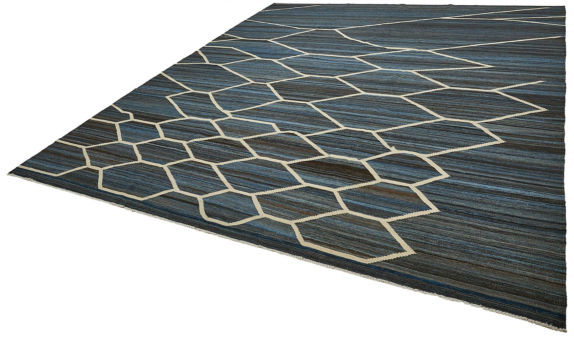11x13 Contemporary Wool Kilim Rug - 51685