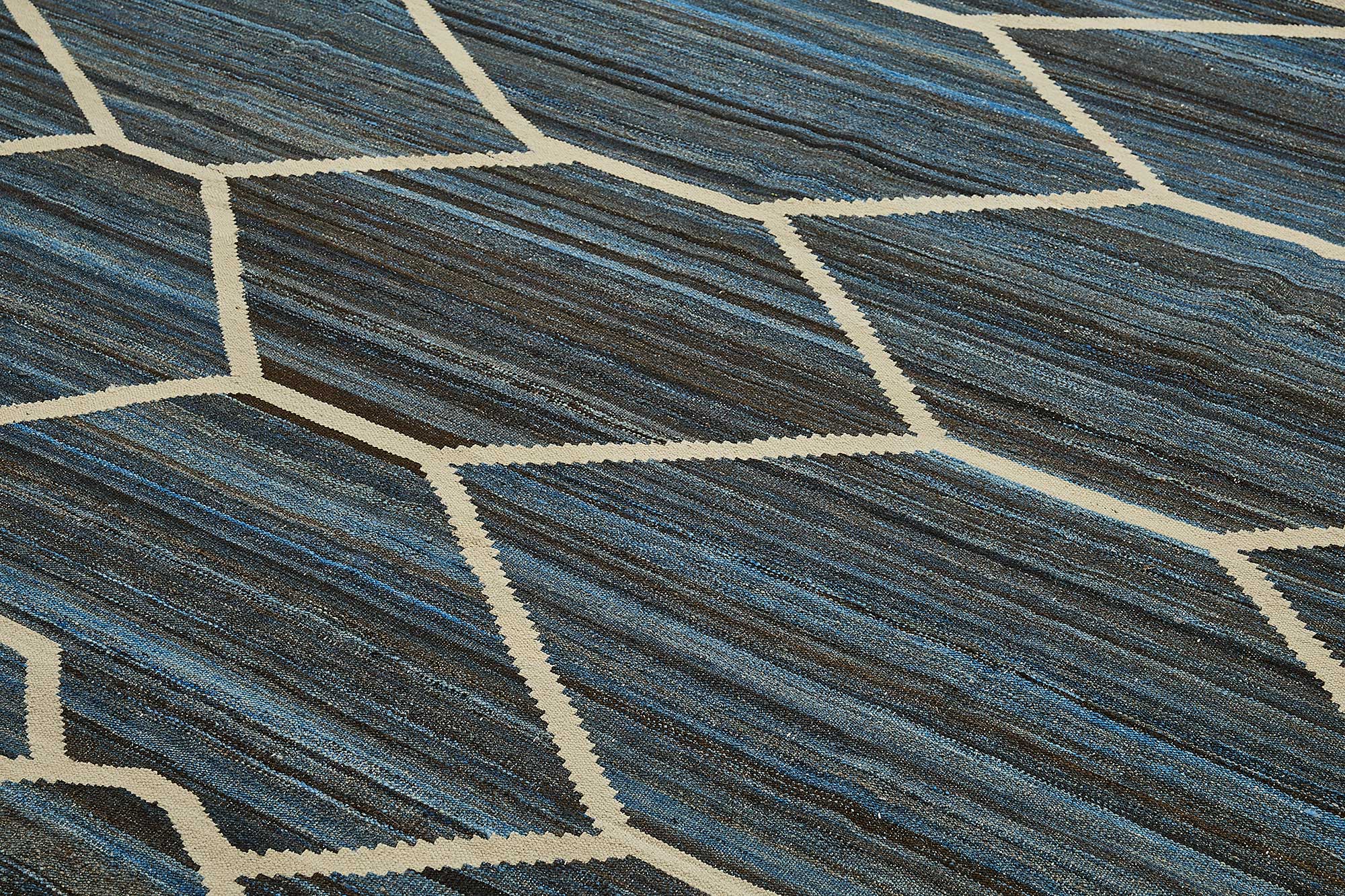 11x13 Contemporary Wool Kilim Rug - 51685