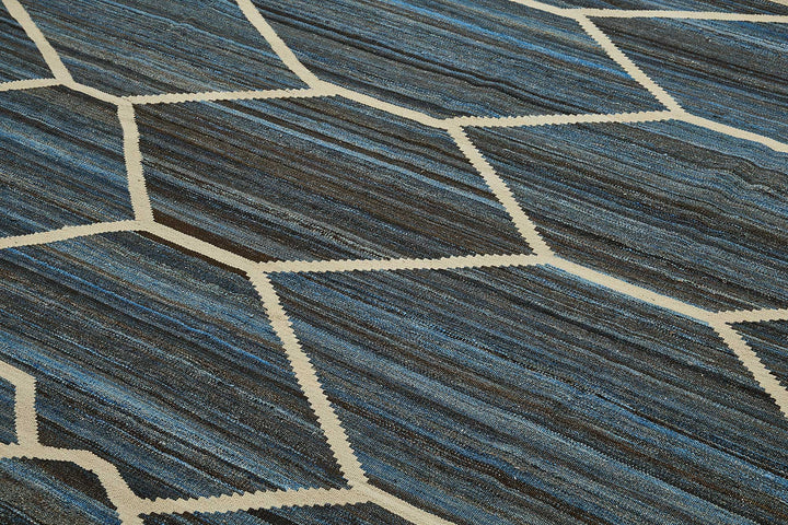 11x13 Contemporary Wool Kilim Rug - 51685