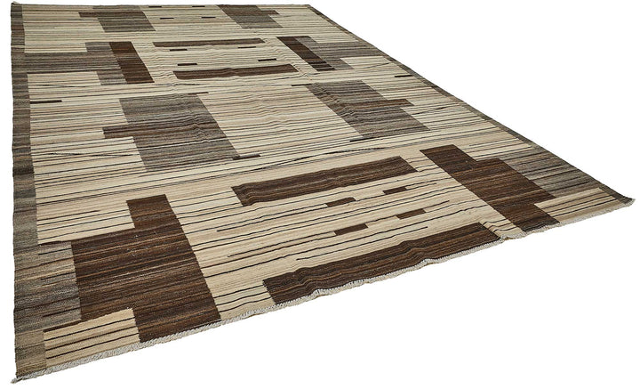10x14 Contemporary Wool Kilim Rug - 51686