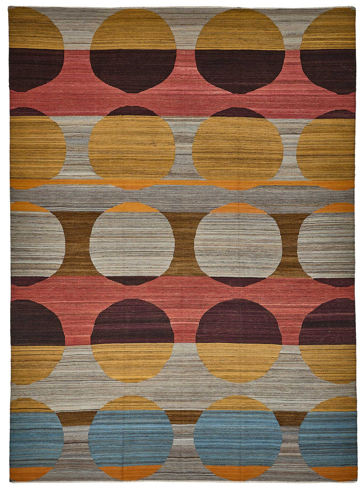 10x14 Contemporary Wool Kilim Rug - 51687