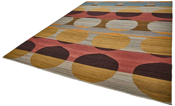 10x14 Contemporary Wool Kilim Rug - 51687