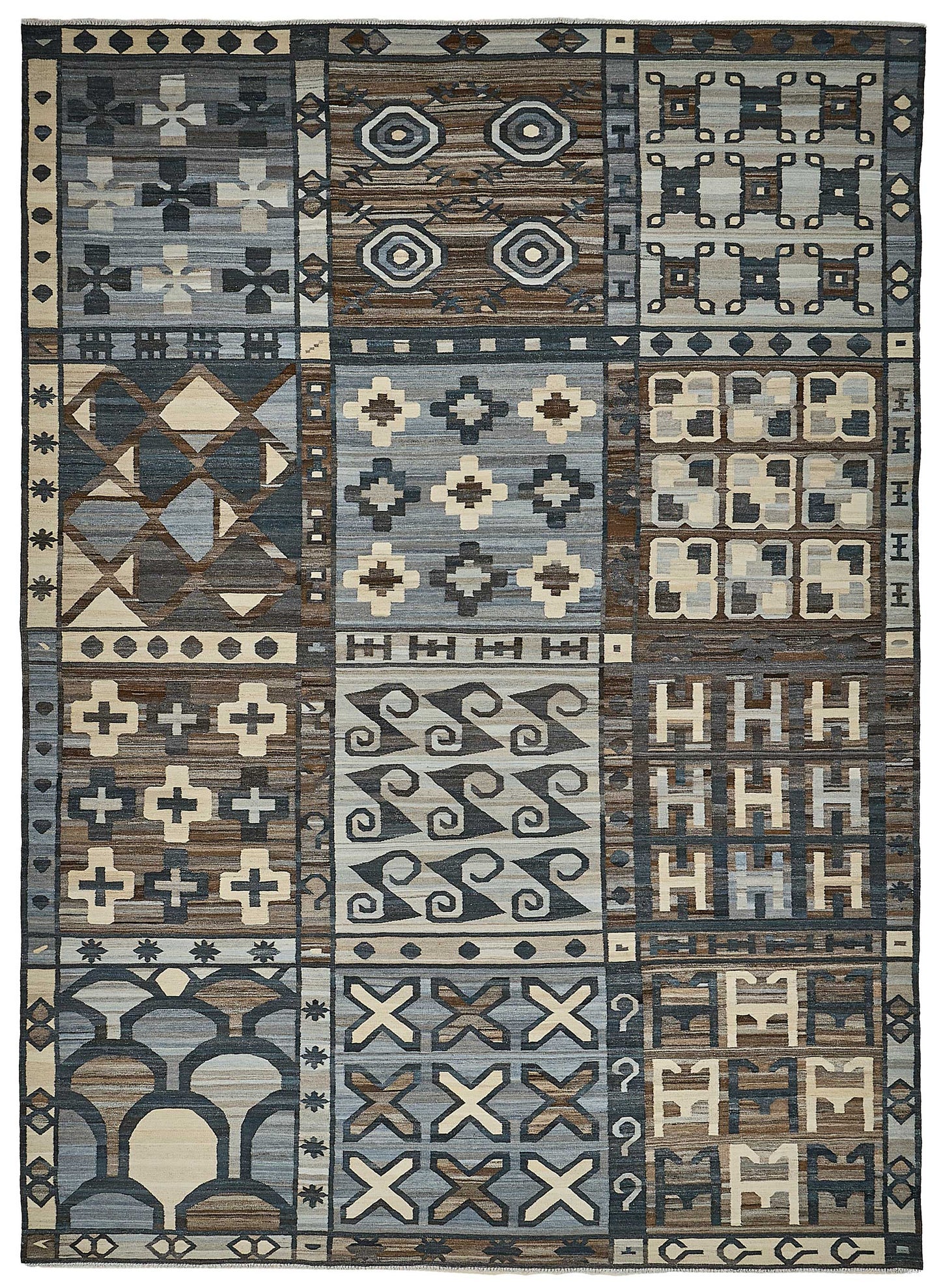 10x14 Contemporary Wool Kilim Rug - 51691