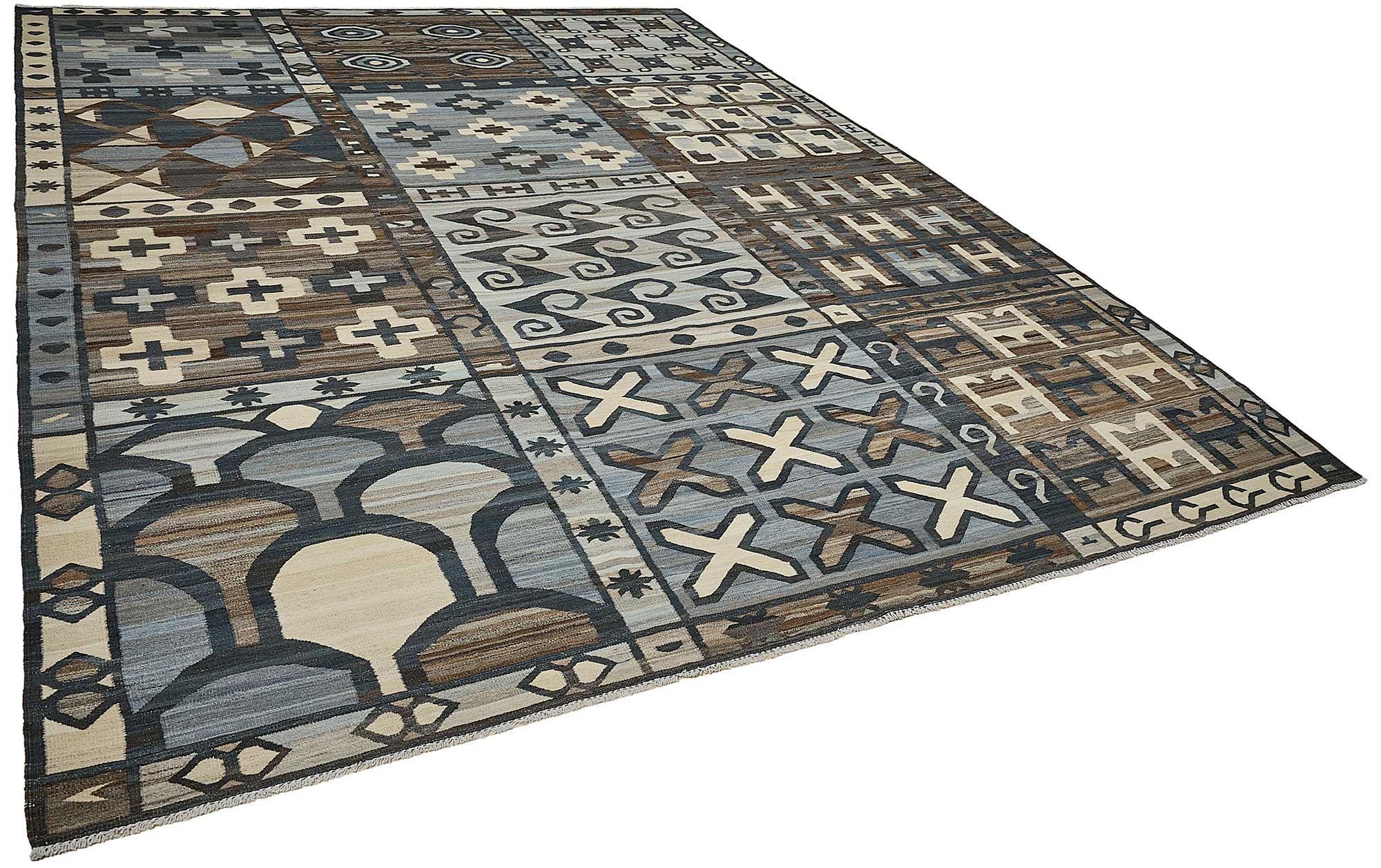 10x14 Contemporary Wool Kilim Rug - 51691