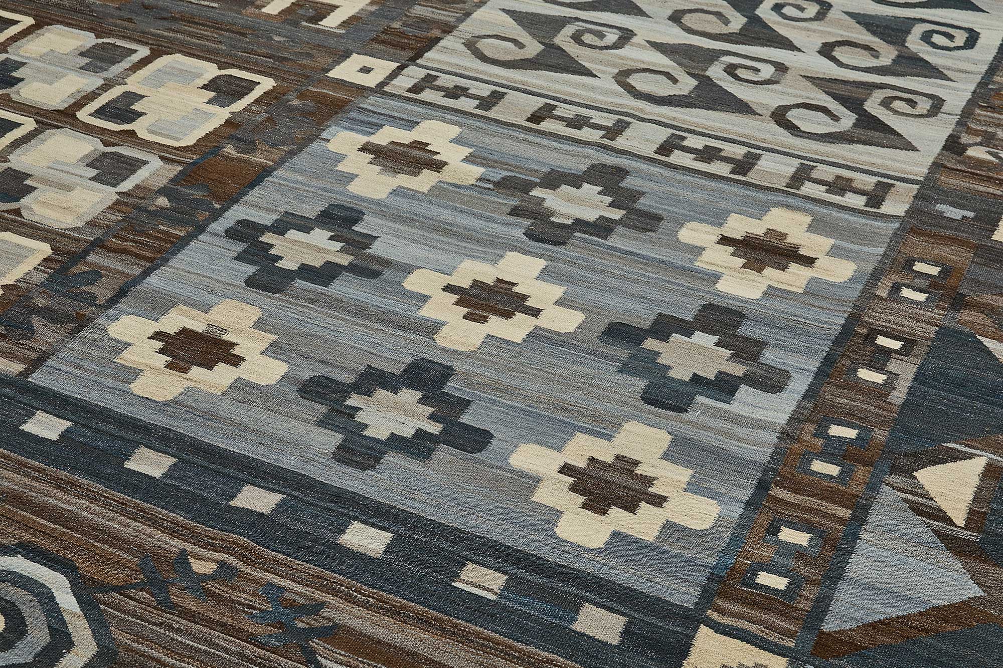10x14 Contemporary Wool Kilim Rug - 51691