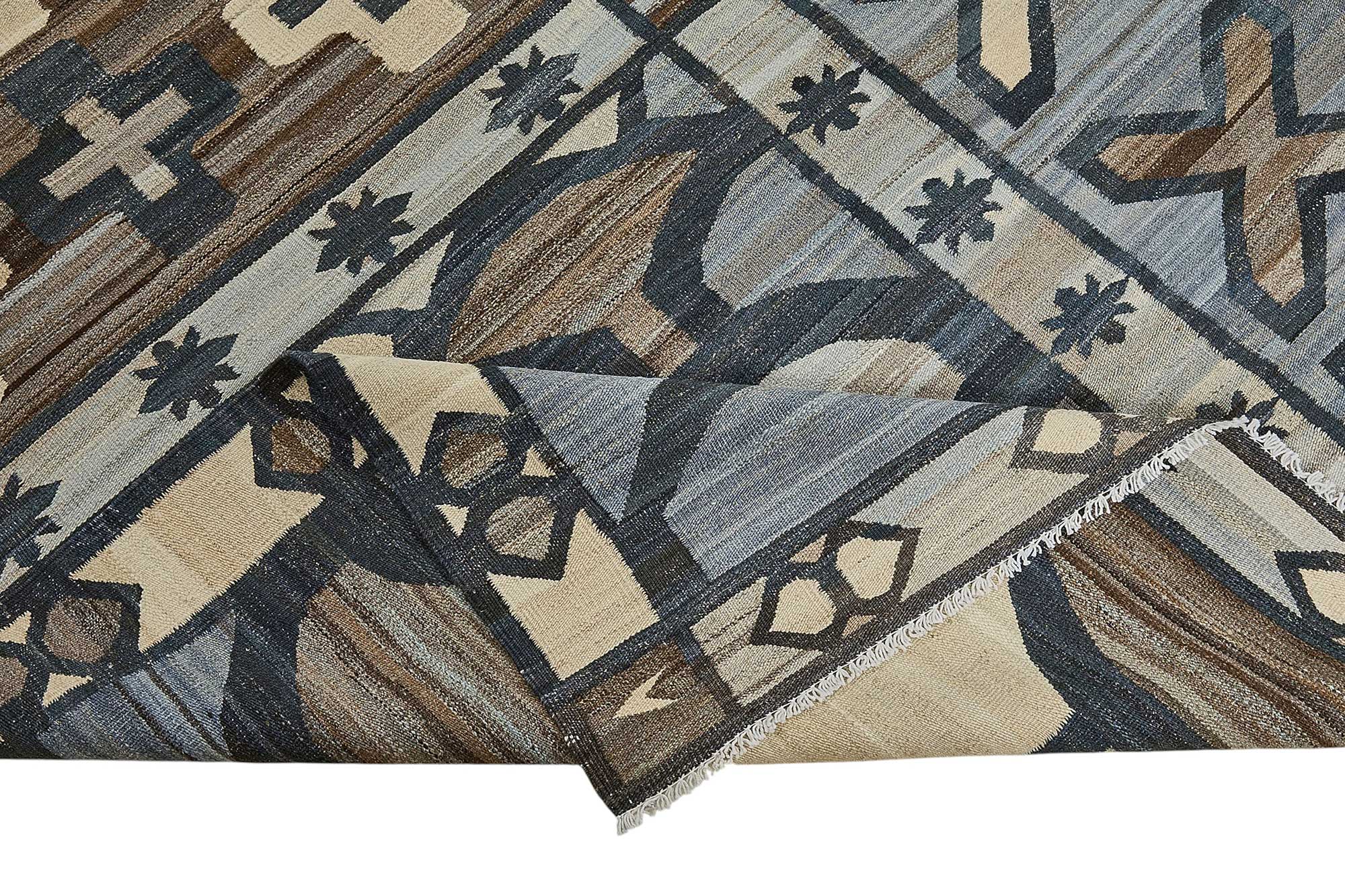 10x14 Contemporary Wool Kilim Rug - 51691