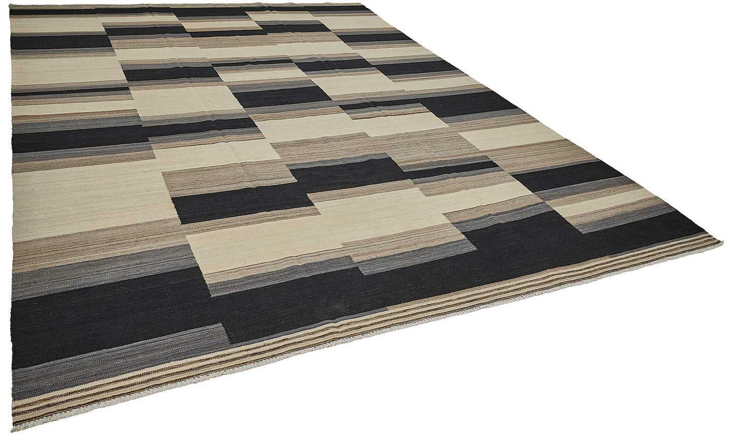 10x14 Contemporary Wool Kilim Rug - 51692