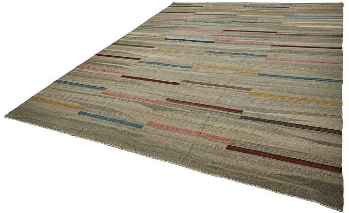 10x14 Contemporary Wool Kilim Rug - 51693