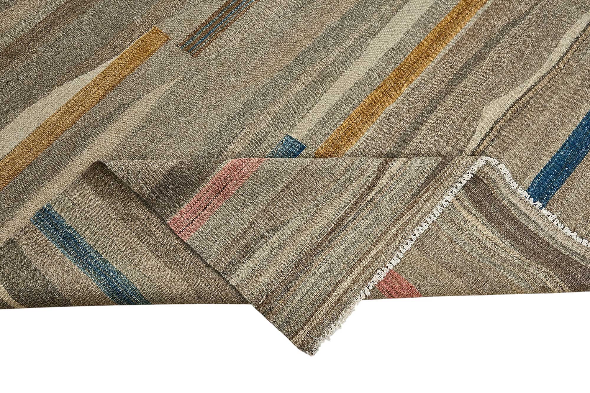 10x14 Contemporary Wool Kilim Rug - 51693
