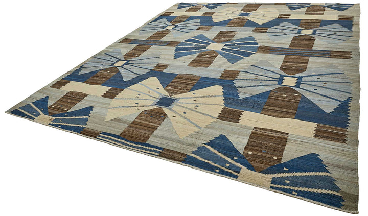 10x14 Contemporary Wool Kilim Rug - 51695