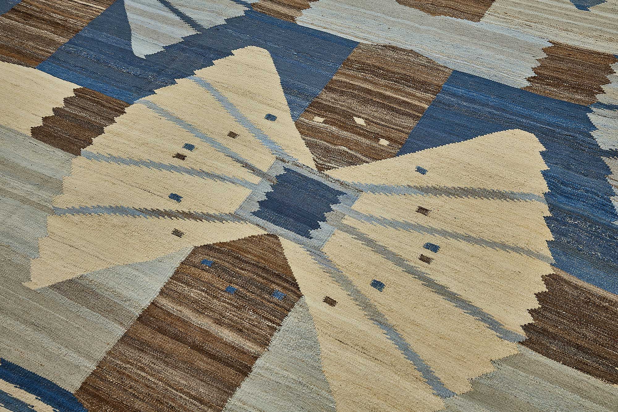10x14 Contemporary Wool Kilim Rug - 51695