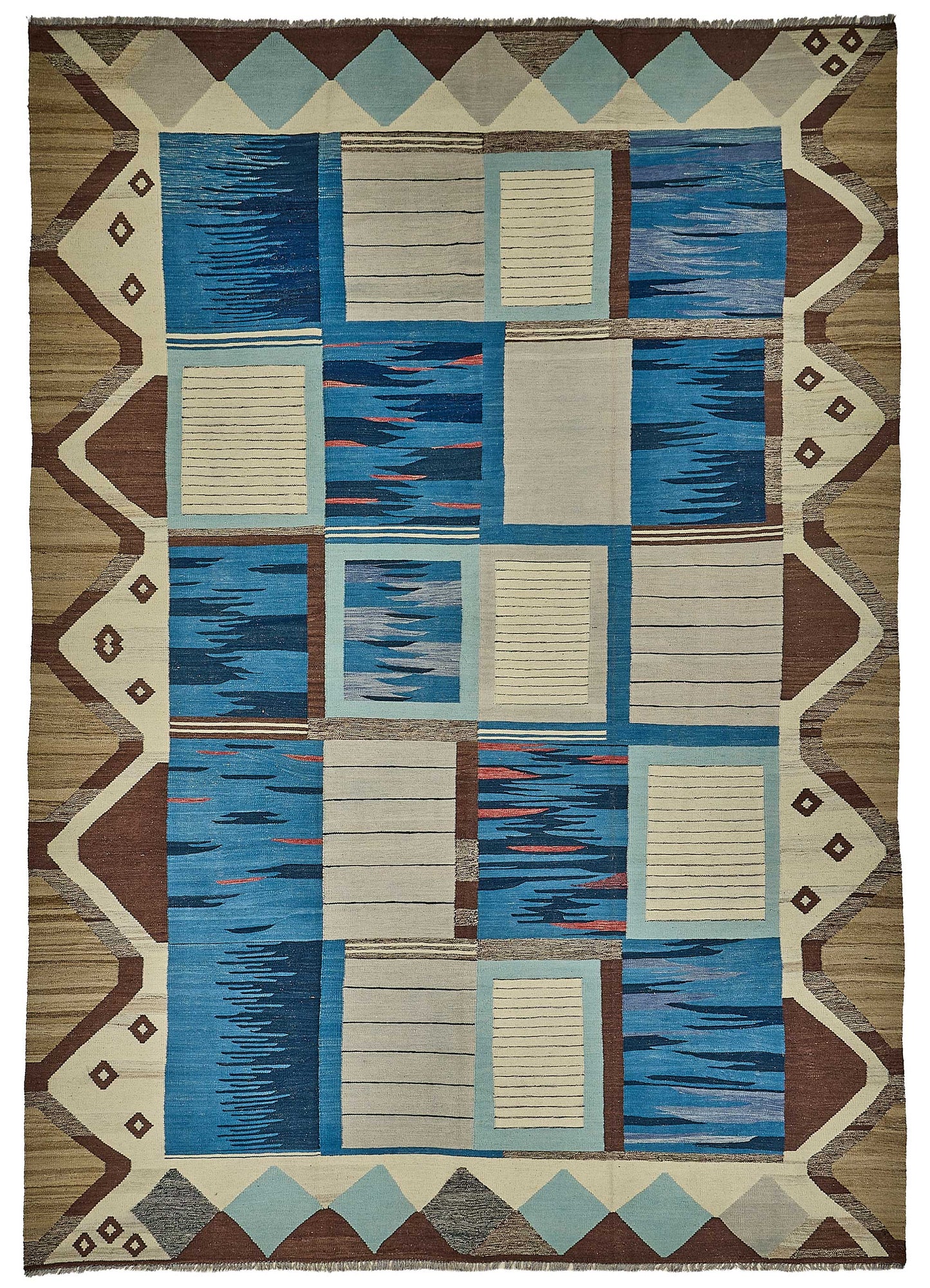 10x14 Contemporary Wool Kilim Rug - 51697