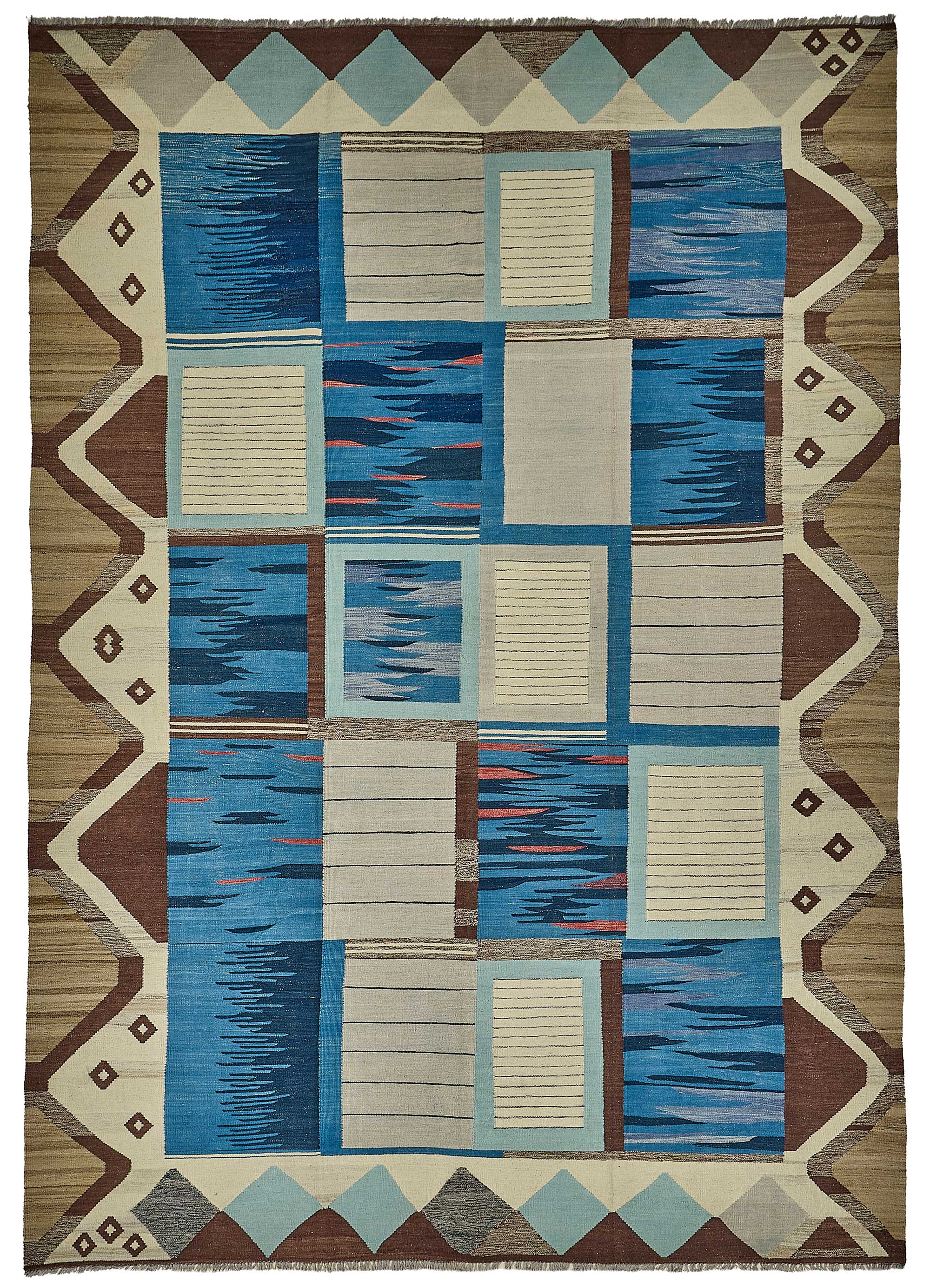 10x14 Contemporary Wool Kilim Rug - 51697