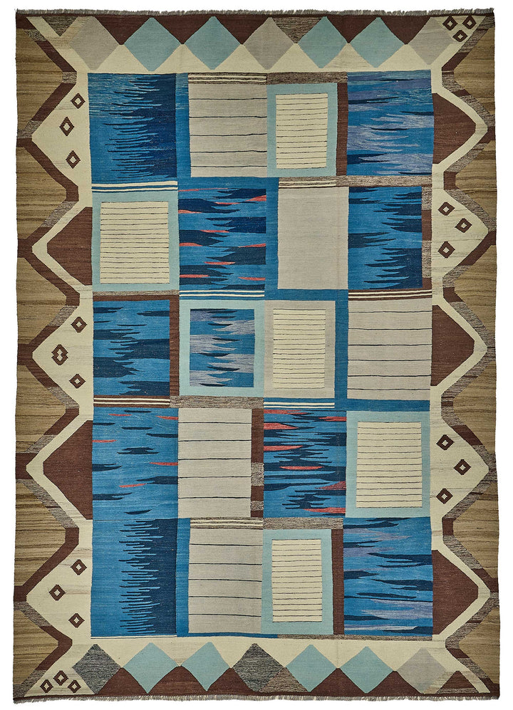 10x14 Contemporary Wool Kilim Rug - 51697