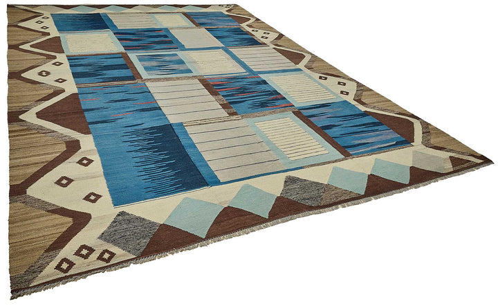 10x14 Contemporary Wool Kilim Rug - 51697