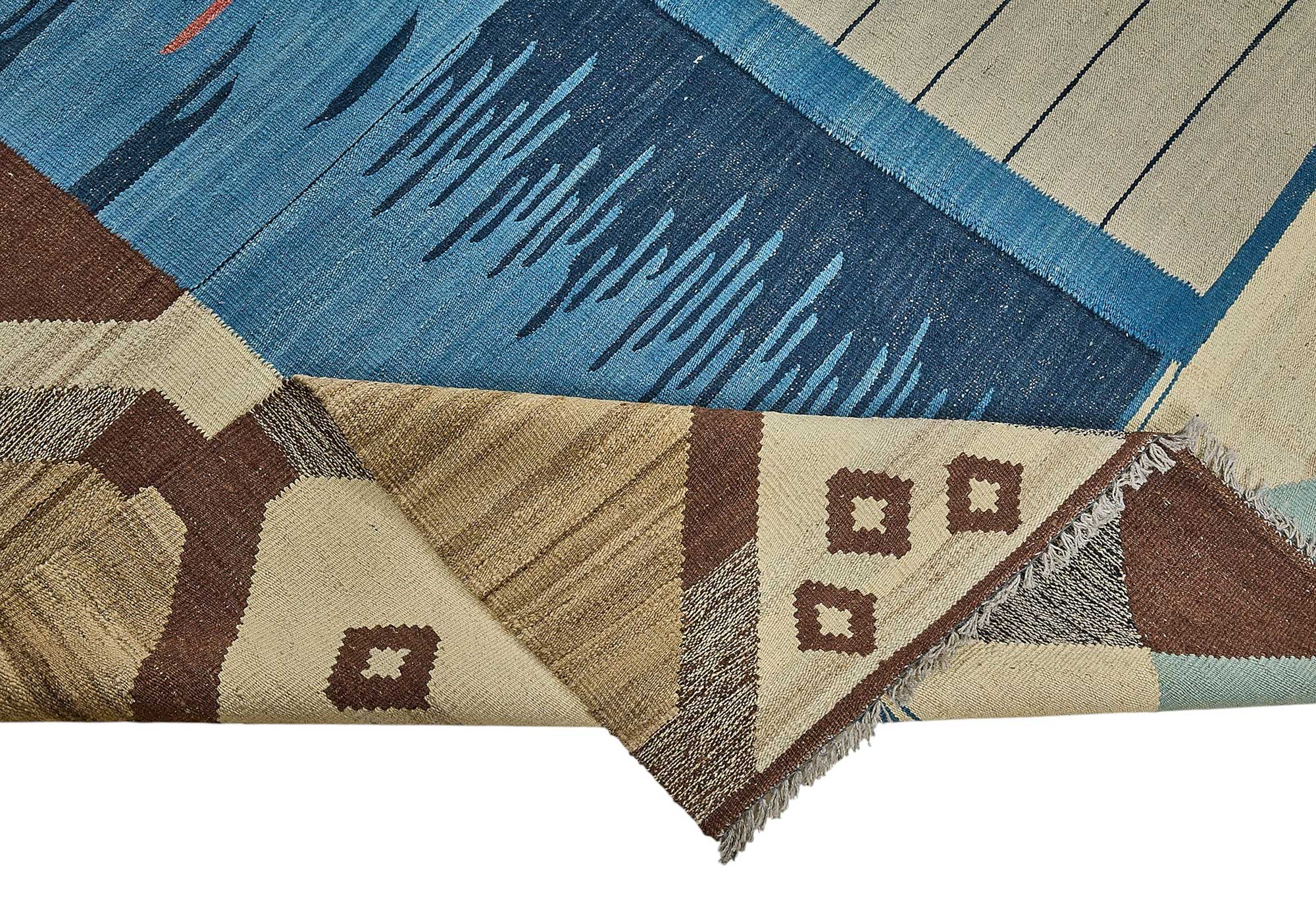 10x14 Contemporary Wool Kilim Rug - 51697