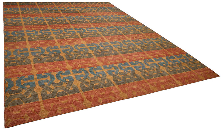 10x14 Contemporary Wool Kilim Rug - 51700