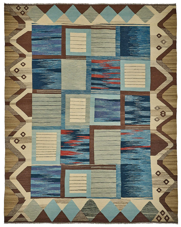 10x13 Contemporary Wool Kilim Rug - 51706