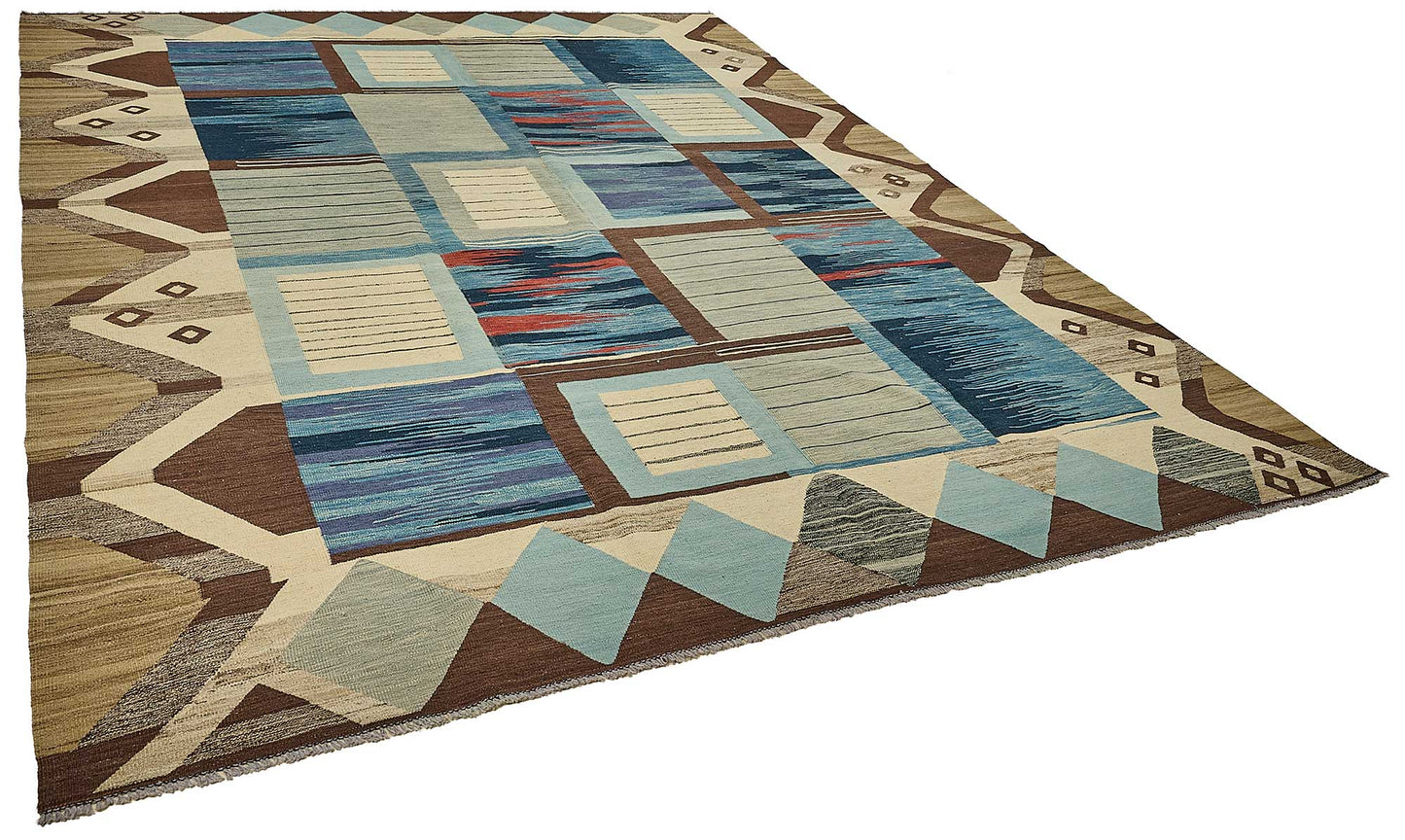 10x13 Contemporary Wool Kilim Rug - 51706