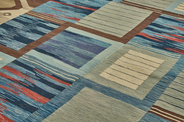 10x13 Contemporary Wool Kilim Rug - 51706