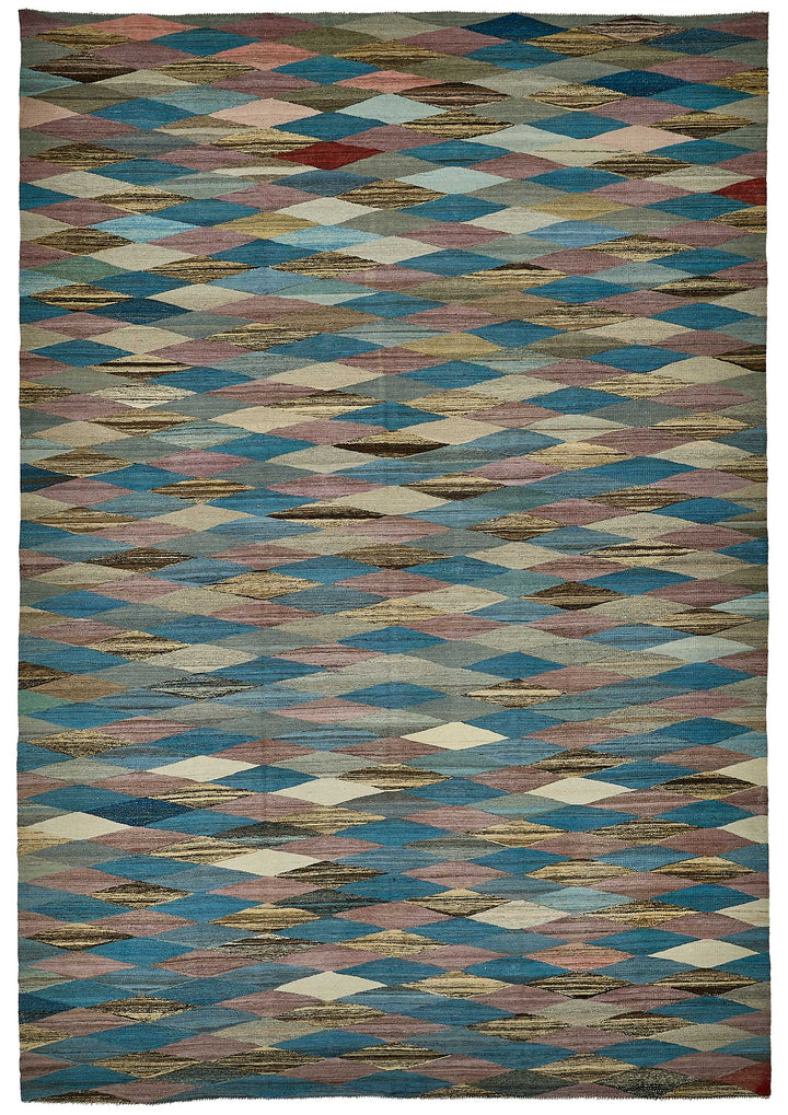 10x14 Contemporary Wool Kilim Rug - 51707