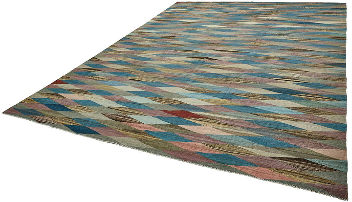 10x14 Contemporary Wool Kilim Rug - 51707