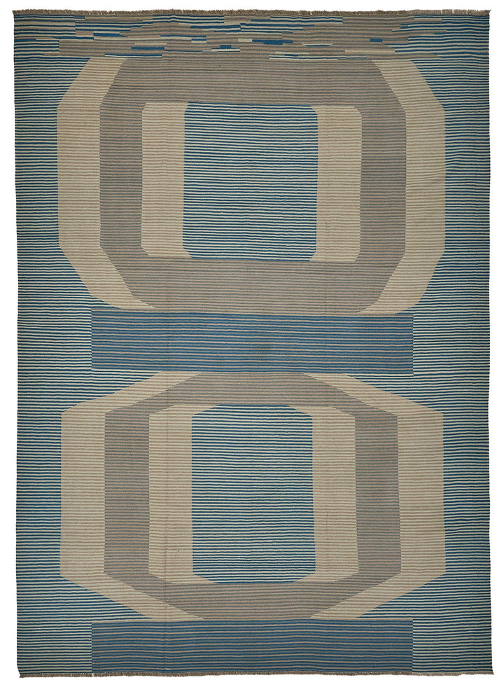 10x14 Contemporary Wool Kilim Rug - 51708
