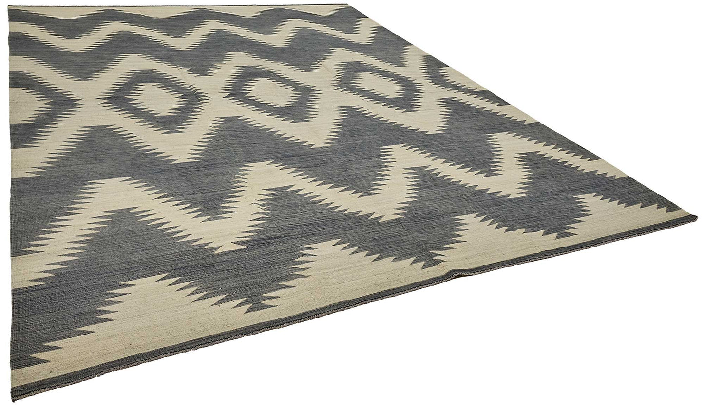 10x14 Contemporary Wool Kilim Rug - 51709
